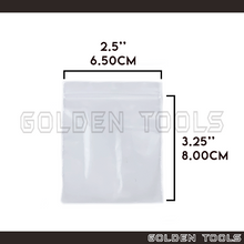 Load image into Gallery viewer, 500 Pcs 2.5'' X 3.25'' (6.5cm x 8 cm) Thick Transparent Packaging Plastic Bag Sealable Zipper Zip Lock Storage Organizer