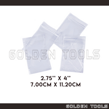 Load image into Gallery viewer, 100 Pcs 2.75'' X 4" (7cm x 11.2cm) Thick Transparent Packaging Plastic Bag Sealable Zipper Zip Lock Storage Organizer