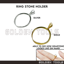 Load image into Gallery viewer, Ring Stone Holder Gemstone Diamond Holder Ring Prong Display Stone Viewing DIY Cincin Batu Jewellery Display