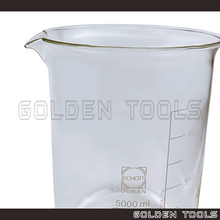 Load image into Gallery viewer, DURAN 5000ml Glass Beaker Low Form With Spout Clear Graduated Boiling Flask Laboratory Glassware Apparatus Experiment