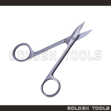 Load image into Gallery viewer, 4" Nickel-Plated Crown Scissors With Straight Smooth Edge Gunting Emas Collar Cutting Scissors Jewellery Dental Tools