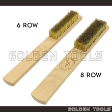 Load image into Gallery viewer, 8 Rows / 6 Rows THICK Copper Wire Brush With Wood Handle For Metal Cleaning And Polishing Jewelry Tools Polishing Tools