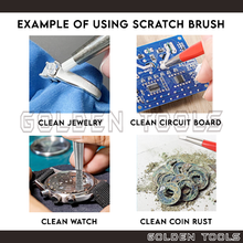 Load image into Gallery viewer, Scratch Brush White Nylon, Fiber Glass, Blue Nylon, Steel, Brass Bristles Jewelry Watch Coin Electronic Rust Remove