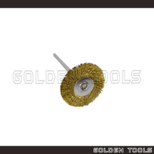 Load image into Gallery viewer, 21mm Abrasive Mounted Crimped Copper Wire Wheel Brush 2.35mm Shank Polishing Buff Jewellery Tools Dental Tools