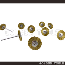 Load image into Gallery viewer, 21mm Abrasive Mounted Crimped Copper Wire Wheel Brush 2.35mm Shank Polishing Buff Jewellery Tools Dental Tools
