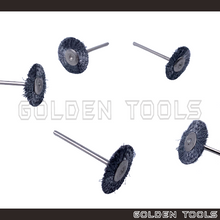 Load image into Gallery viewer, 21mm Abrasive Mounted Crimped Steel Wire Wheel Brush 2.35mm Shank Polishing Buff Jewellery Tools Dental Tools