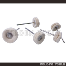 Load image into Gallery viewer, 21mm Abrasive Mounted Slices Felt Cloth Brush Wheel Brush 2.35mm Shank Polishing Buff Jewellery Tools Dental Tools