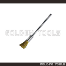 Load image into Gallery viewer, 5cm Copper Wire End Brush With 2.35mm Shank Rotary Tools Jewellery Metal Polish Dental Polishing Kain Kilat