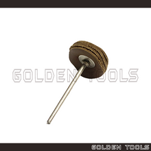 Load image into Gallery viewer, 4.5cm Cowhide Leather Disc Wheel With 2.35mm Shank Rotary Tools Jewellery Metal Polish Dental Polishing Kain Kilat
