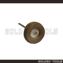Load image into Gallery viewer, 4.5cm Cowhide Leather Disc Wheel With 2.35mm Shank Rotary Tools Jewellery Metal Polish Dental Polishing Kain Kilat