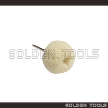 Load image into Gallery viewer, 22mm Cotton Round Dremel Buff Ball Shape With 2.35mm Shank Jewellery Metal Polish Dental Polishing Kain Kilat