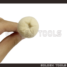 Load image into Gallery viewer, 22mm Cotton Round Dremel Buff Ball Shape With 2.35mm Shank Jewellery Metal Polish Dental Polishing Kain Kilat