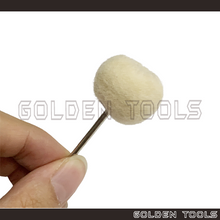 Load image into Gallery viewer, 22mm Cotton Round Dremel Buff Ball Shape With 2.35mm Shank Jewellery Metal Polish Dental Polishing Kain Kilat
