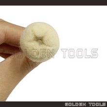 Load image into Gallery viewer, 22mm Cotton Round Dremel Buff Ball Shape With 2.35mm Shank Jewellery Metal Polish Dental Polishing Kain Kilat