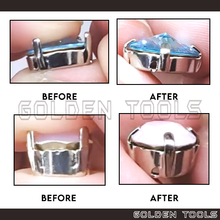 Load image into Gallery viewer, Prong Bezel Pusher 7 Heads Set Wooden Handle Stone Setting DIY Ring Craft