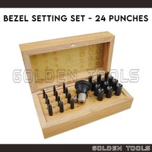 Load image into Gallery viewer, Bezel Setting Set 24 Punches Stone Setting Prong Pushing Punch Concave Burnisher Tools
