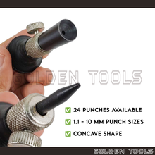 Load image into Gallery viewer, Bezel Setting Set 24 Punches Stone Setting Prong Pushing Punch Concave Burnisher Tools