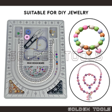 Load image into Gallery viewer, Bead Design Board Flocked Bead Tray Beading Board Jewelry Making DIY Organising Manik Art Work