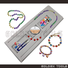 Load image into Gallery viewer, Bead Design Board Flocked Bead Tray Beading Board Jewelry Making DIY Organising Manik Art Work