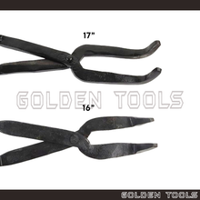 Load image into Gallery viewer, 16" 17'' Steel Tong For Dish Bowl Cup Crucible Penyepit Mangkuk Lebur Gold Laboratory Dental Alloy Metal Melting