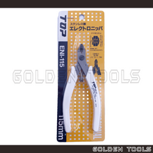 Load image into Gallery viewer, Top Kogyo ENI-115 4.5" Stainless Steel Top Cutter Tiny Cutting Tip Precise Wire Cutting Chain Cutting Jewellery Tools