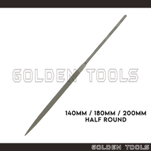 Load image into Gallery viewer, Glardon Vallorbe LA2402 140mm 180mm 200mm Half Round Chrome Steel Swiss Needle File Kikir Jewellery Polishing Metal
