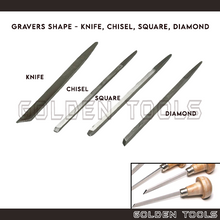 Load image into Gallery viewer, Chisel Engraving Knife Graver Mata Pahat Emas Art Crafting DIY Metal Wood Jewellery Carving Tools Hammering Graver