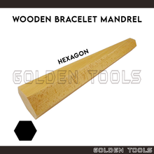 Load image into Gallery viewer, Wooden Bracelet Mandrel Stick for Bangle Hexagon Shape For Bangle Shaping