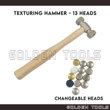 Load image into Gallery viewer, 65mm Texturing Hammer With 13 Changeable Heads Handicraft Art DIY Jewellery Making Tools