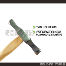 Load image into Gallery viewer, 10" Jeweller Hammer Two Hex Planishing Tool Raising Hammer Sheet Metal Forming Tool Handicraft Art DIY Jewellery Making
