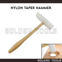 Load image into Gallery viewer, Nylon Taper Hammer With Wood Handle Nylon Mallet Hand Tools Casting Shape Making DIY Hammering Tools