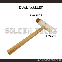 Load image into Gallery viewer, Dual Mallet Hammer Nylon Raw Hide Craft Hammer Shape Making Hammering Woodworking DIY Hand Tools