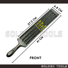 Load image into Gallery viewer, 10.5" Melting Ingot Iron Trough Double-sided Acuan Tuang Emas Perak Multiple Grooves Gold Bar Metal Jewellery Casting