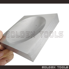 Load image into Gallery viewer, Flat Metal Bench Block With Groove Shaping Crafting Jewellery Casting DIY Hammering Tools