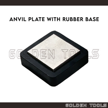 Load image into Gallery viewer, Anvil Steel Bench Block 3" With 4" Rubber Base Set Art Crafting DIY Hammering Casting Tools