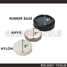 Load image into Gallery viewer, Anvil/Nylon Dapping Block with Rubber Base Bench Block Set Art Crafting DIY Hammering Casting Tools