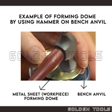 Load image into Gallery viewer, Bench Block Anvil Rubber Base for Dapping High Medium Low Dome Shape Forming Metal Sheet DIY Art Crafting Tools