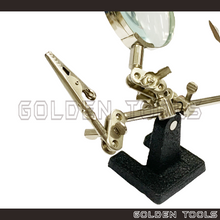 Load image into Gallery viewer, Adjustable Double Third Hand With Magnifier Soldering Station Fourth Hand Jewellery Soldering Tools