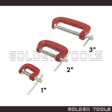 Load image into Gallery viewer, 1" 2" 3" Heavy Duty G-Clamp for Hobbyists Handicraft Clamping Tools