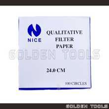 Load image into Gallery viewer, 24cm 102 Qualitative Filter Paper 100 Circles Medium Speed Laboratory Use Apparatus Education Filtering