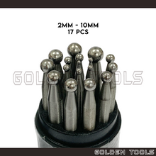 Load image into Gallery viewer, 15 Pcs / 17 Pcs Dapping Punch Set Doming Punch Jewellery Making Casting Metal Casting