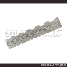 Load image into Gallery viewer, 8" Steel Grooved Long Cylinder Shape Dapping Design Block Dapping Dies For Jewellery Casting Tools