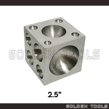 Load image into Gallery viewer, Square Steel Dapping Block Dapping Dies Shaping Tools Jewellery Casting Tools Metal Casting Tools