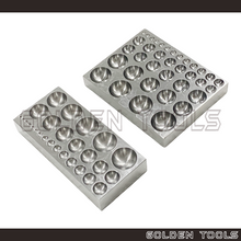 Load image into Gallery viewer, 27 Cavity / 36 Cavity Dapping Block Half Sphere 1.5mm - 25mm Metal Shaping Jewellery Casting Tools DIY