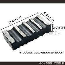 Load image into Gallery viewer, Half Round Grooved Dapping Design Block Dapping Dies Handicraft Art DIY Jewellery Making Shaping Tools
