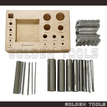 Load image into Gallery viewer, Swage Block & Steel Punch Set Block Handicraft Art DIY Jewellery Making Shaping Tools