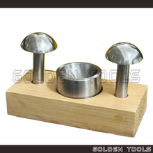 Load image into Gallery viewer, 55 MM & 60 MM Steel Cupola Dapping Punch Set Punches Block Handicraft Art DIY Jewellery Making Tools