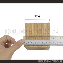 Load image into Gallery viewer, Wooden Dapping Doming Block Grooved Lines with 2 Punches DIY Tools Jewellery Metal Sheet Hand Tools