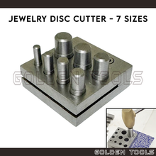 Load image into Gallery viewer, 7 Sizes Circle Disc Cutter Pendant Charm Jewellery Making Sheet Metal Cutter Art Crafting DIY Tools