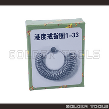 Load image into Gallery viewer, Stainless Steel Ring Sizer Pengukur Saiz Jari HK Size Standard No.1-33 Loop Ring Measuring Jewellery Tools